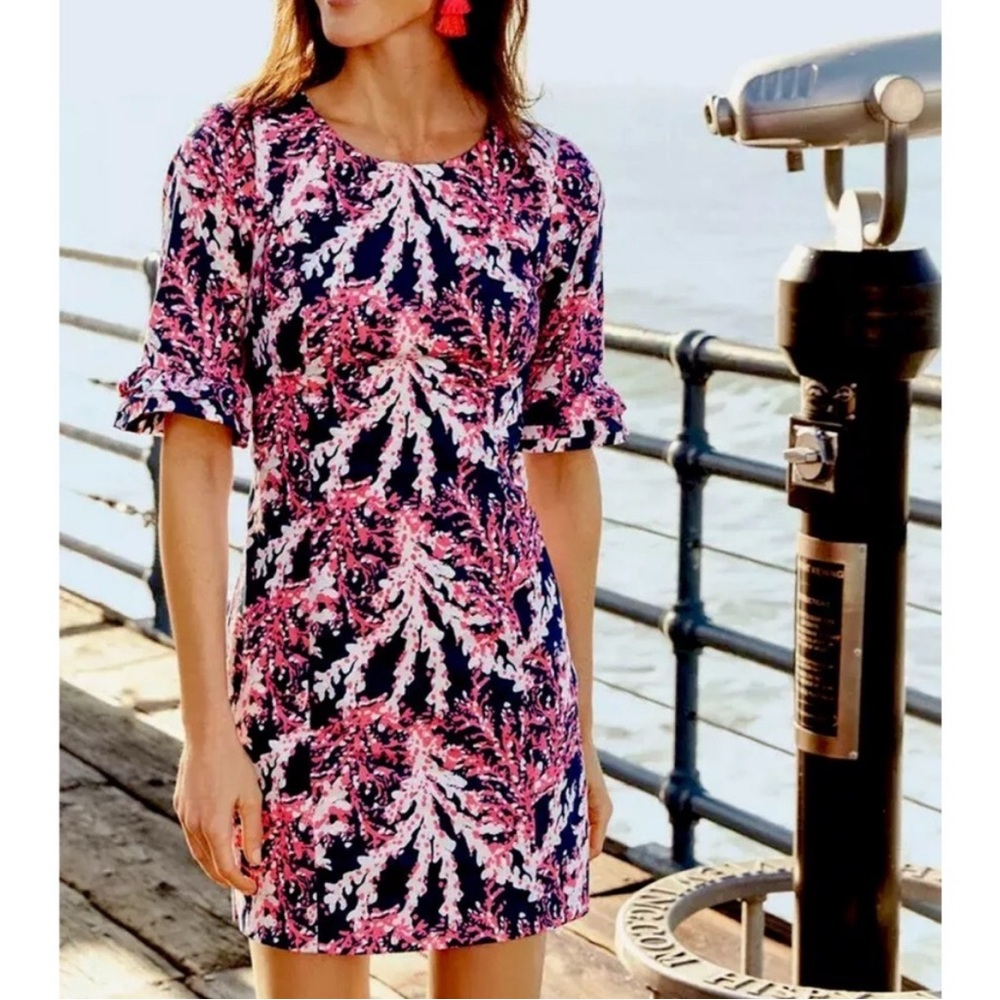 Lilly Pulitzer Fiesta Dress Nautical Beyond the Sea Coral